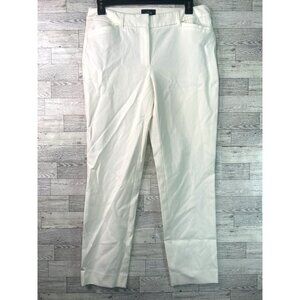 White House Black Market The Slim Ankle Size 6 Women's White Dress Pants Career‎